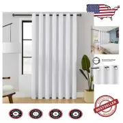 Thermal Insulated 100 x 108 Inch Grommet Room Darkening Curtain - Greyish White