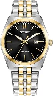 [CITIZEN] Men's Classic Corso Eco-Drive Watch, 3-Hand Date, Luminous Hands and Markers, Two-Tone Stainless Steel