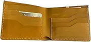 [RG] Genuine Leather Bifold Wallet for Men - Handcrafted (Honey Brown)
