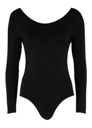 PRISM2 Vivid Contour Stretch-jersey Bodysuit, Bodysuits, Black - One Size One Size