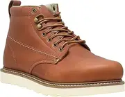 [Golden Fox] Work Boots Men's 6" Steel Toe Wedge Boot for Construction with Lightweight Comfortable Outsole