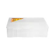 FISCHER PLASTIC 1H098 8 Compartment Storage Box Large Extra Deep Plastic Case 8 Compartment (Xlarge