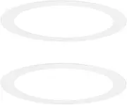 uxcell 2-Pack Goof Rings for 4 Inch Recessed Lights, 4.1" ID 5.3" OD Durable Steel Trim Ring Flush Mount White Can Light Trim Ring Cover for Ceiling Can Downlights