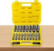 Long Socket Set - 8-32MM Standard Socket Set,1/2 Inch Extension Driver Tools 20X For Automotive Maintenance Industrial