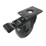 Easyroll 100mm Black PVC Swivel Castor With Brake