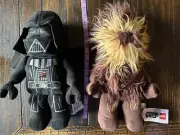 DARTH VADER & CHEWIE STAR WARS PLUSHIES NWT