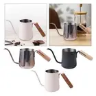 Pour over Kettle Drip Coffee Maker 250 ml Anti Hot Wooden Handle Nozzle 4mm