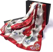 Women's Scarves 100% Silk Fashion Lightweight Painting Scarfs High-End Gift,A,53 * 170