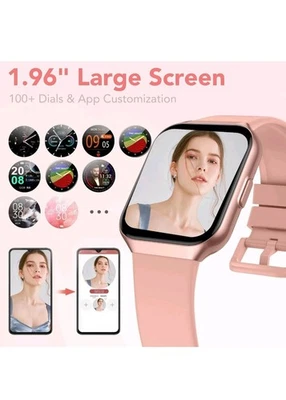 Smart watch waterproof Zl54c For Men/Women Bluetooth Call Pink