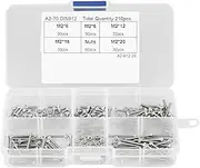 Nuts, 210pcs M2 304 Stainless Steel Cup Head Hex Socket Bolt Screws Nuts Assortment Kit with Box embedded nuts Hex Socket Screw