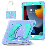 For iPad Pro 11" 4th Gen Case Kids Heavy Duty Shockproof Cover - Purple - Mint Green