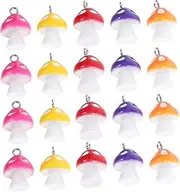 [Tofficu] Mushroom Charm Pendant Resin Jewelry Making Charms Diy Necklace Bracelet Earrings Keychain Craft Supplies Present