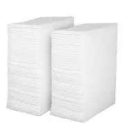 Linen Feel Disposable Guest Towels - Cloth Like White Paper Hand Napkins 200 ...