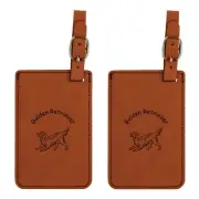 L3263 Golden Retriever Wagging Tail Luggage Tags 2Pk FREE SHIPPING