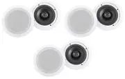 (6) Rockville HC655 6.5" 500 Watt In-Ceiling Home Theater Speakers 8 Ohm