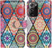 Samsung Galaxy Note 20 Ultra 5G Case Mandala Floral Style Leather Flip Card Slot