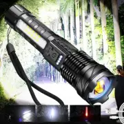 Super Bright LED Flashlight USB Rechargeable Torch for Outdoor Camping Hiking