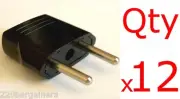 x12 American To European Adapter Plug Two Round Pin US USA to EU Europe Type C