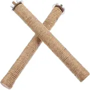 PENIKOKO 2pcs Bird Stand for Parrots Durable Parakeet Perch Stick Birdcage Accessory for Bird Play and Exploration