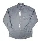 Van Heusen Regular Fit Wrinkle Free Lux Sateen Dress Shirt Gray M 15.5 34/35
