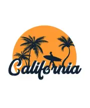 Sublimation Print Surf California Ready To Press Heat Transfer