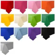 Rectangular Solid Colour Plastic Table Cover Table Cloth Wedding Birthday Party
