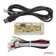 Zero Delay LED Arcade MAME Encoder USB To PC 5Pin Joystick PCB Module + Cables