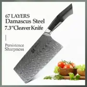Cleaver Knife 67 Layers Damascus Steel G10 Handle Chef Slicing Beef Cut Butcher