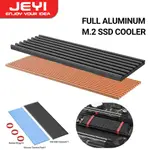 JEYI M.2 SSD 散熱器,鋁製 PS5 散熱器固態驅動器冷卻器矽膠導熱墊適用於 NVME NGFF M2 228