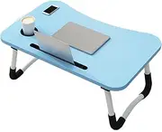 Folding Lap Desk,Foldable Lap Table with Cup Holder and Tablet Slot | Breakfast Tray with Storage Drawer, Laptop Stand for Working, Reading, Writing, Drawing