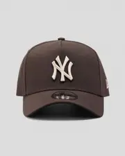 [New Era] New Era Men's New York Yankees 9Forty A-Frame Snapback Cap in Brown/Black One Size Brown/Black