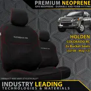 Holden Colorado RC Premium Neoprene 2x Front Seat Covers (Made to Order)