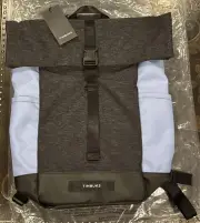 Timbuk2 Top-Load Clip Logo Backpack: Tuck Roll Top Laptop Bag Black & Light Blue