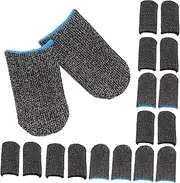 OSOLADY 10 Pairs Touch Screen Finger Sleeve Gaming Finger Covers Anti-Sweat Protectors Breathable Material for Mobile Gaming