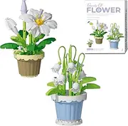 Mini Bricks Flower Bouquet Building Sets, Artificial Flowers Kit (2 pcs- Nice Flowers)