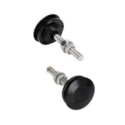 LBQ 2pcs Universal 62mm/2.4" Push Button Billet Hood Pins Lock Clip Kit Engine Bonnets Lock Aluminum Car Quick Latch Pins Aluminum Gold Black