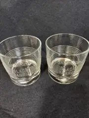 Jameson Irish Whiskey Black Barrel Lowball Rocks Glasses Embossed Set Of 2-NIB