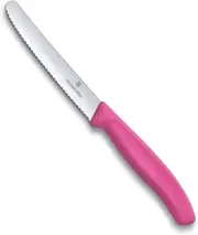 2x Victorinox Wavy Edge Round Tip 11cm Steak Tomato Knife