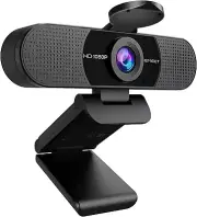 EMEET 1080P Webcam with Mic,C960, 90° FOV,USB, Plug & Play for Calls & Streaming