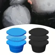 Foldable Silicone Ice Block Maker with Lid 8lbs Capacity Large Ice Cubes