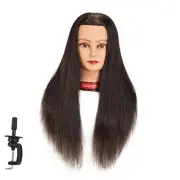24"-26" 100% Human Hair Mannequin Head Training Head Cosmetology Manikin Head