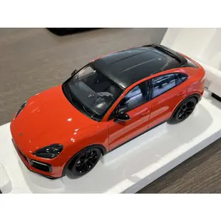 德國保時捷Porsche 原廠模型車cayenne coupe S 橘色1：18模型車 限量版