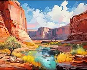 Natuyalo Adult Paint by Number Kits, Paint by Number for Adults Beginner Painting on Canvas with All Tools Ideal Gift 16" W x 20" L