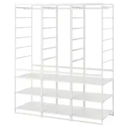 JONAXEL wardrobe combination, white, 148x51x173 cm