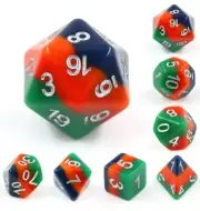 Galactic Dice Premium Dice Sets - Christmas Tree Acrylic Set of 7 Dice