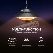Space Heater Ceiling Mounted Patio Heating Lamp Infrared Heating 1500W