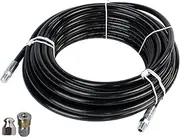 Sewer Jetter Kit Hose & 2 Nozzles 1/4" x 200' Thermoplastic 4000 PSI & 5.5 Orifice Button Nose & Rotating Nozzles