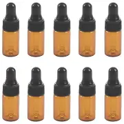 10pcs 3ml Empty brown Glass Dropper Bottles with Pipette for Essential Oil A2L8