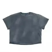 Yeezy Gap Fleece Yoke Tee Bluestone UNRELEASED YZY Oversize Small NEW Balenciaga