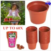 Plastic Plant Flower Pots Garden Nursery Seedlings Containers Reusable Planters